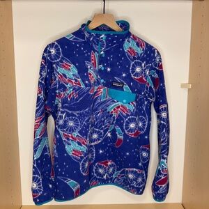 FLAWLESS PATAGONIA SYNCHILLA SNAP-T PULLOVER STY25455 BLUE WOMENS MEDIUM
